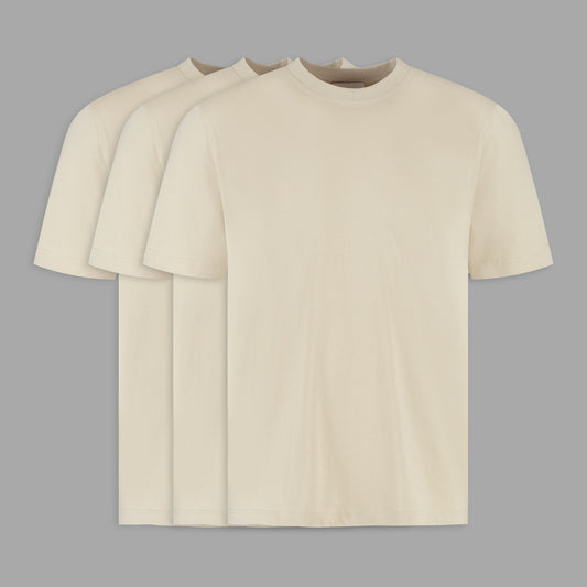 Lunero -  Basic Tee Pack Beige 3x