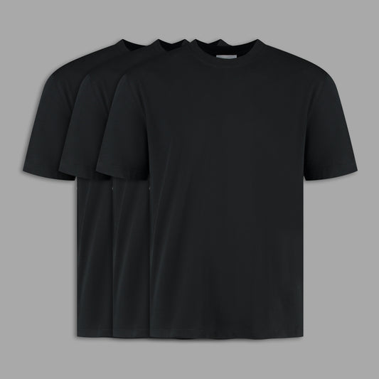 Lunero -  Basic Tee Pack Black 3x